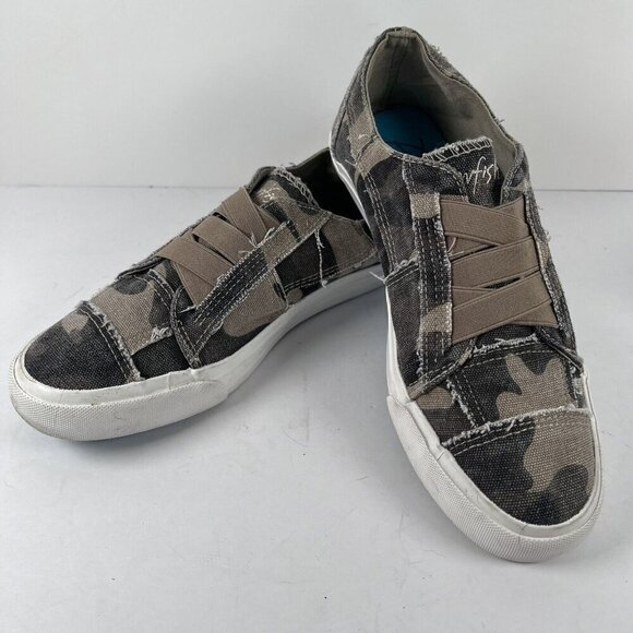 Blowfish Malibu Marley Camouflage Sneaker Slip-On Shoes Women's size 8.5 M - Picture 1 of 8